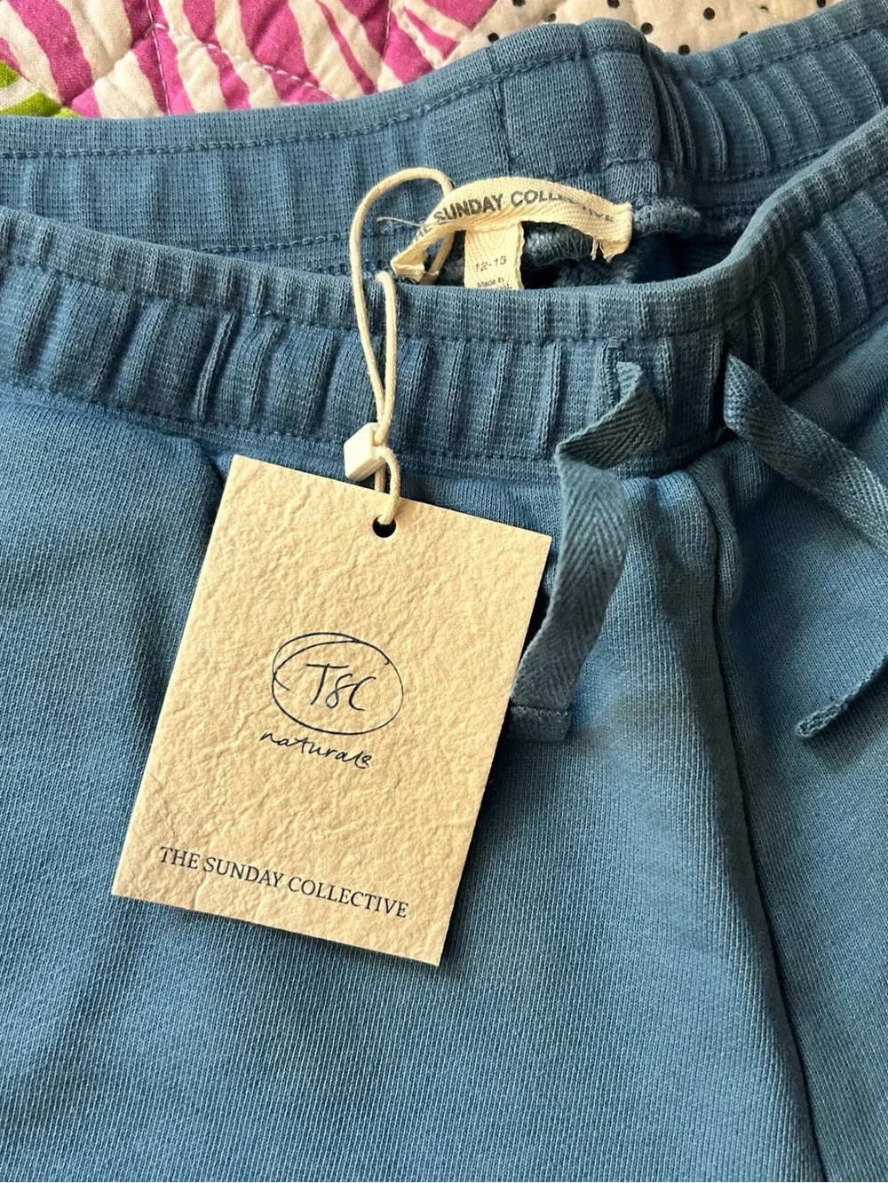 Kids Indigo Drawstring Jogger Shorts - 8Y